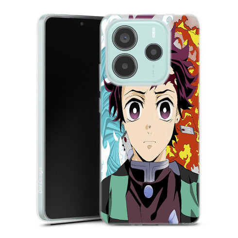 coque Xiaomi Redmi Note 14 5G Demon Slayer Tanjiro Cardigan Fire