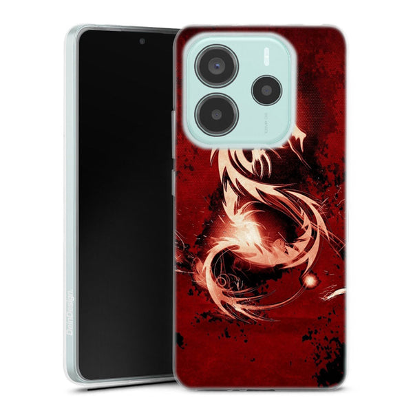 Coque pour Xiaomi Redmi Note 14 5G Dragon Rouge