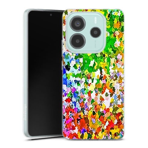 Coque Xiaomi Redmi Note 14 5G fleurs pour le printemps | Housse silicone, antichocs, protection optimale - Motif floral