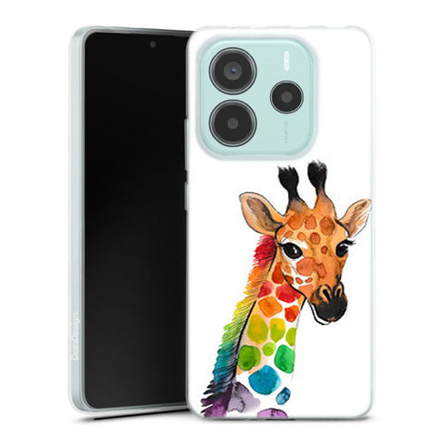 Coque Xiaomi Redmi Note 14 5G Girafe Mulicouleurs