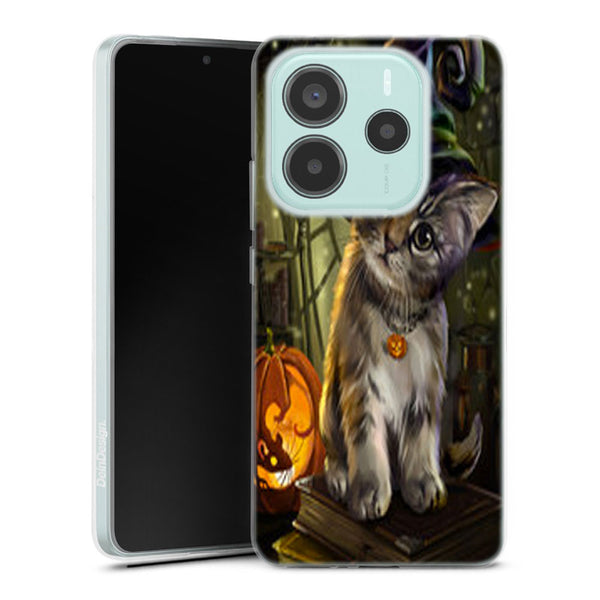 Coque Xiaomi Redmi Note 14 5G Halloween Cat