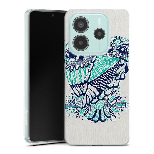 Coque Xiaomi Redmi Note 14 5G Hiboux Turquoises