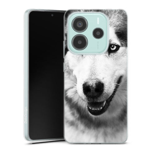 Coque Xiaomi Redmi Note 14 5G Husky aux Yeux Clairs