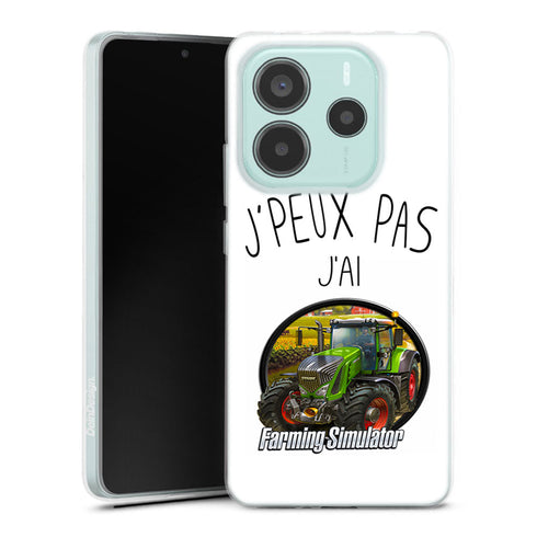 Coque Xiaomi Redmi Note 14 5G Je Peux pas j'ai Farming Simulator | Housse silicone, Protection optimale - Motif Jeux video Gaming