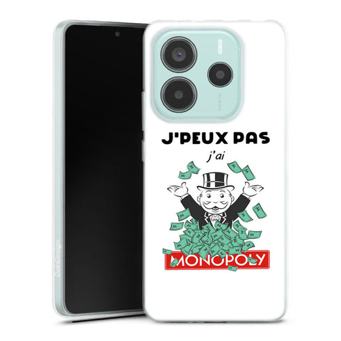 Coque Xiaomi Redmi Note 14 5G Je Peux pas j'ai Monopoly | Housse silicone, Protection optimale - Motif Jeux video Gaming