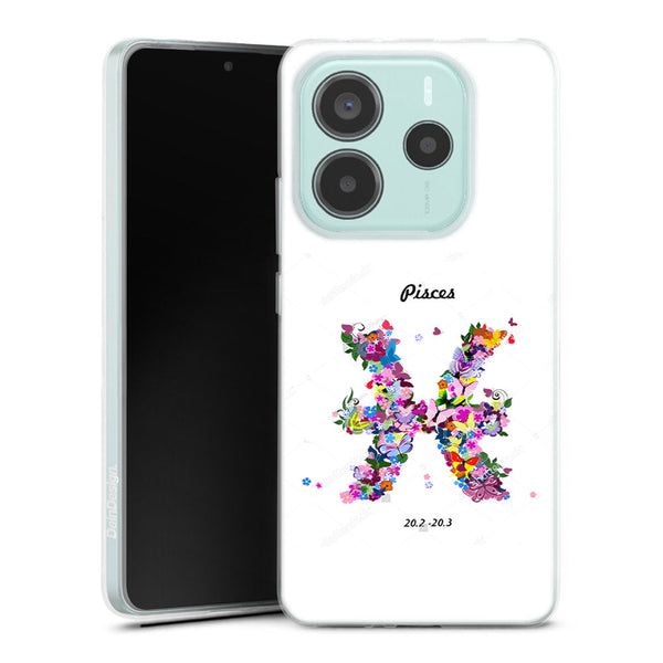 Coque Xiaomi Redmi Note 14 5G Motif Floral Poisson | Housse silicone, antichocs, protection optimale - Motif floral