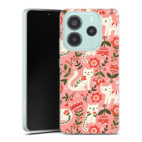 Coque Xiaomi Redmi Note 14 5G Motif de chat folklorique
