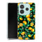 Coque Xiaomi Redmi Note 14 5G Orange sur Fond Noir | Housse silicone, antichocs, protection optimale - Motif floral