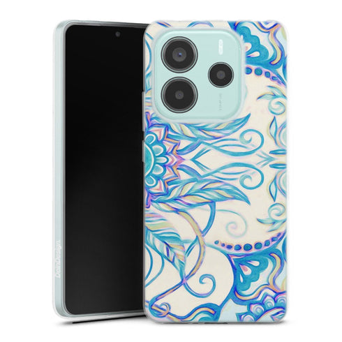 Coque pour Xiaomi Redmi Note 14 5G Vintage Pearl Floral