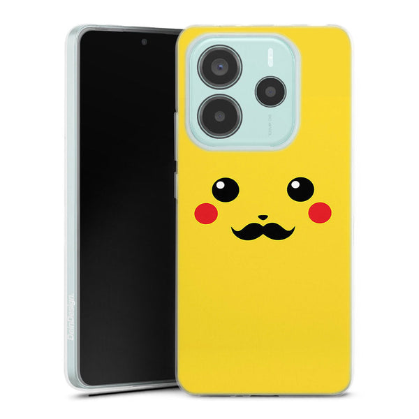 Coque Xiaomi Redmi Note 14 5G Pika Moustaches | Housse silicone, Protection optimale - Motif Jeux video Gaming