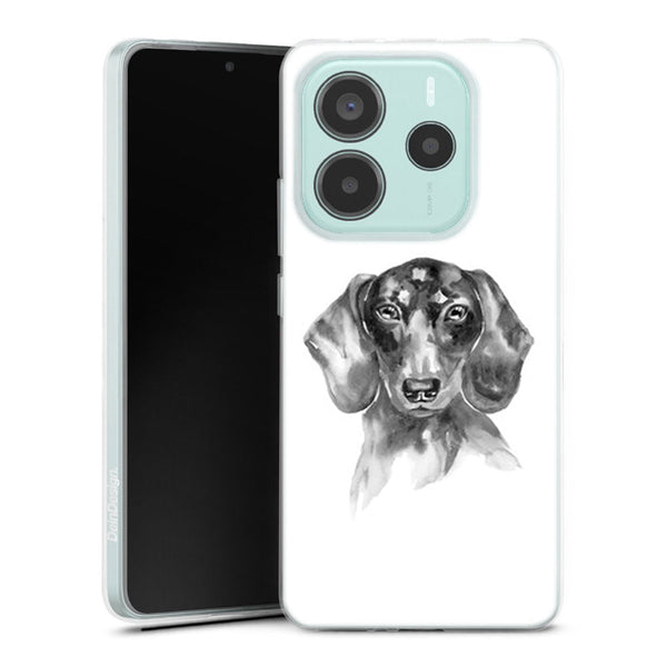 Coque Xiaomi Redmi Note 14 5G Teckel Black and White