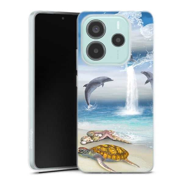 Coque Xiaomi Redmi Note 14 5G Dauphins Heureux
