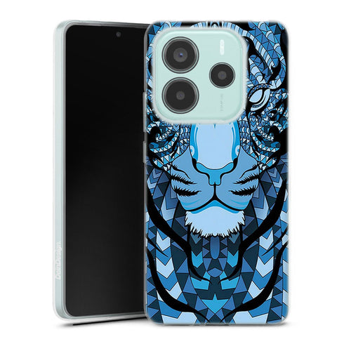 Coque Xiaomi Redmi Note 14 5G Tigre Bleu Aztec