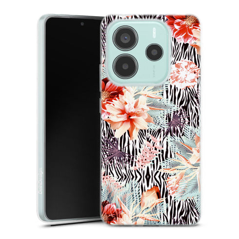 Coque Xiaomi Redmi Note 14 5G Tropicallia | Housse silicone, antichocs, protection optimale - Motif floral