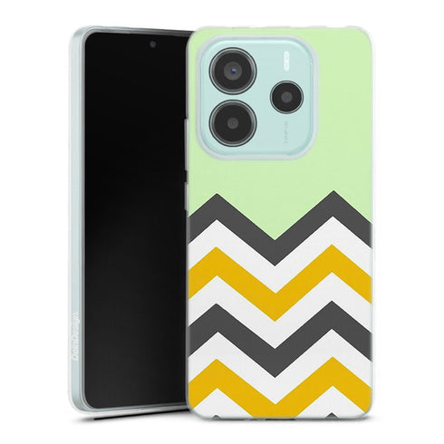 Coque Xiaomi Redmi Note 14 5G originale Zig Zag Menthe