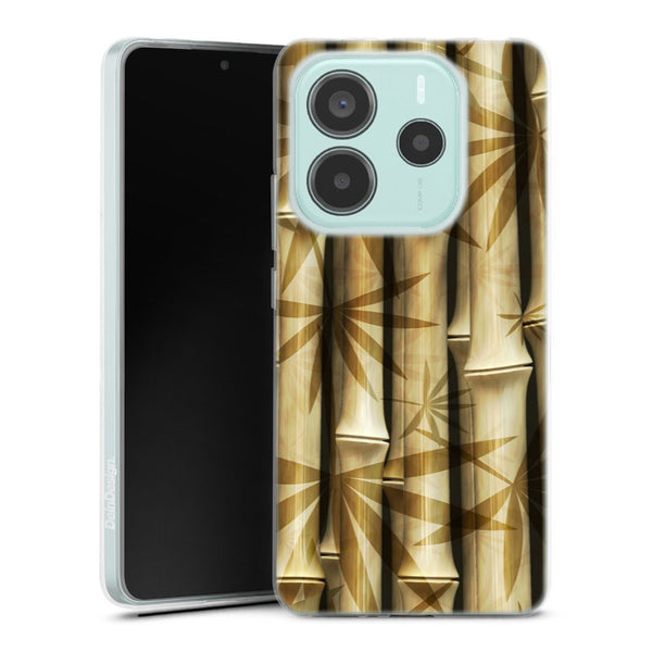 Coque Xiaomi Redmi Note 14 5G Bamboo Art | Housse silicone, antichocs, protection optimale - Motif floral Bois