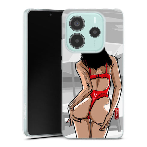 Coque Xiaomi Redmi Note 14 5G Beach Girl Sunset | Housse silicone, antichocs, protection optimale - Motif floral Soleil