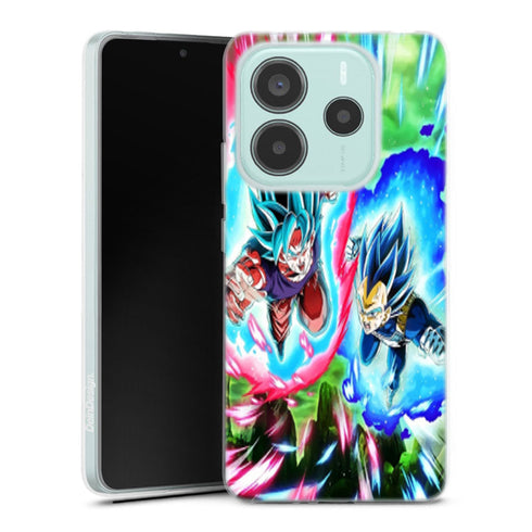 coque Xiaomi Redmi Note 14 5G Goku blue Kaioken
