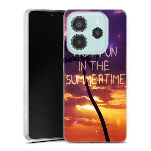 Coque Xiaomi Redmi Note 14 5G Hot Fun in The Summertime | Housse silicone, antichocs, protection optimale - Motif floral