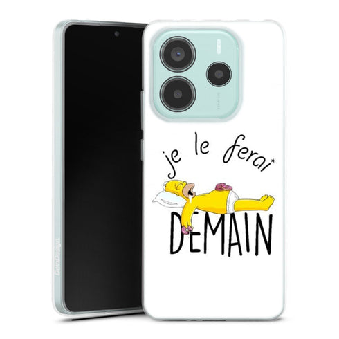 coque Xiaomi Redmi Note 14 5G Je le ferai demain Homer donuts
