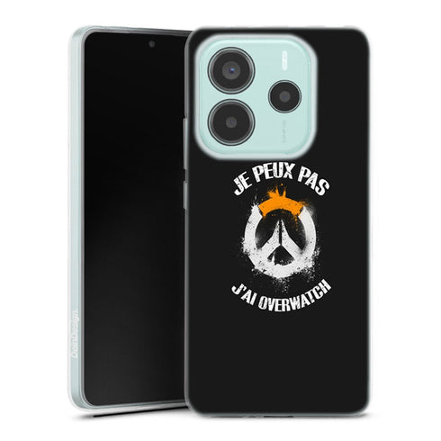Coque Xiaomi Redmi Note 14 5G Je peux pas j'ai Overwatch | Housse silicone, Protection optimale - Motif Jeux video Gaming