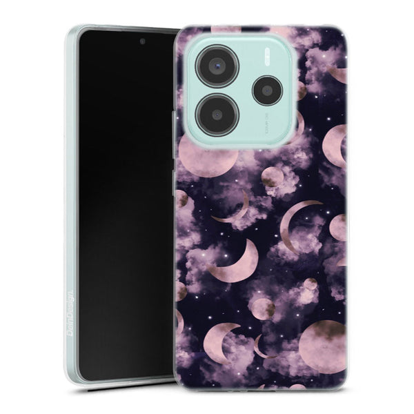 Coque Xiaomi Redmi Note 14 5G Magic Moons | Housse silicone, antichocs, protection optimale - Motif floral