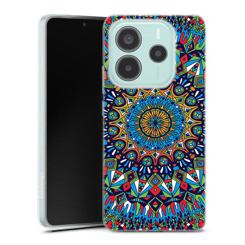 Coque pour Xiaomi Redmi Note 14 5G Mandala Multicolors creator