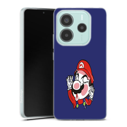 Coque Xiaomi Redmi Note 14 5G Plumber stuck between the glass | Housse silicone, Protection optimale - Motif Jeux video Gaming