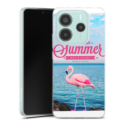 Coque Xiaomi Redmi Note 14 5G Summer | Housse silicone, antichocs, protection optimale - Motif floral