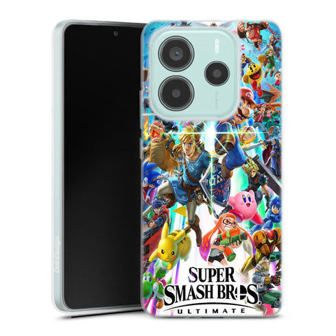 Coque Xiaomi Redmi Note 14 5G Super smash bros ultimate | Housse silicone, Protection optimale - Motif Jeux video Gaming