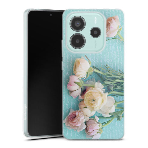 Coque Xiaomi Redmi Note 14 5G XOXO | Housse Antichoc Silicone Souple, Ultra Fine, Protection intégrale, Motif Floral