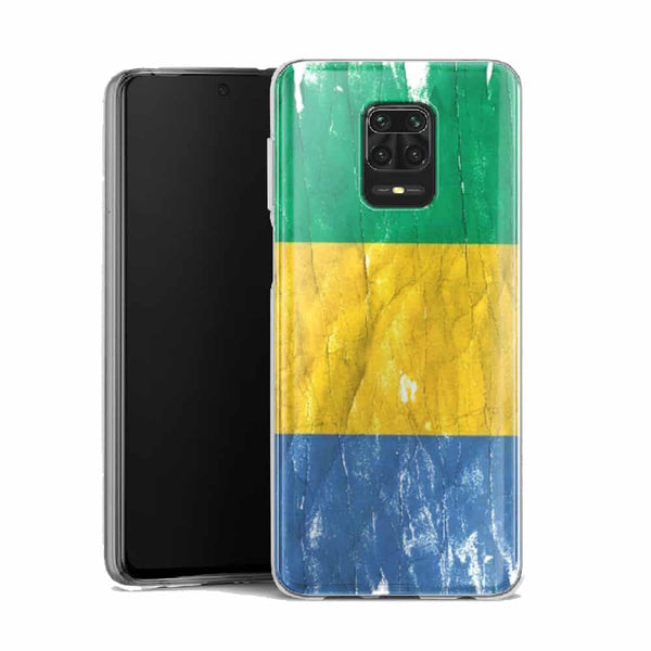 Coque Xiaomi Note 9 Gabon | Housse Silicone, Etui de protection antichoc | Drapeau Gabonais