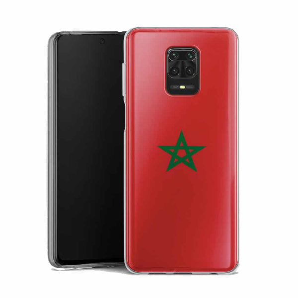 Coque Xiaomi Note 9 Maroc | Housse Silicone, Etui de protection antichoc | Drapeau Marocain