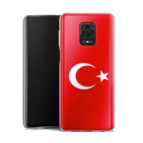 Coque Xiaomi Note 9 Turquie | Housse Silicone, Etui de protection antichoc | Drapeau Turc