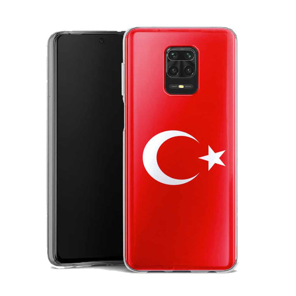 Coque Xiaomi Note 9 Turquie | Housse Silicone, Etui de protection antichoc | Drapeau Turc