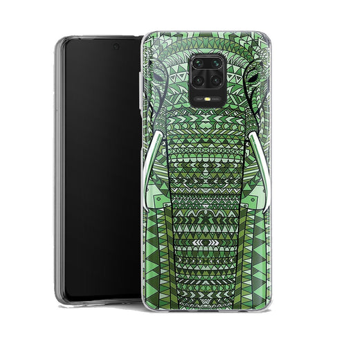 Coque Xiaomi Note 9 Elephant Vert Azteque