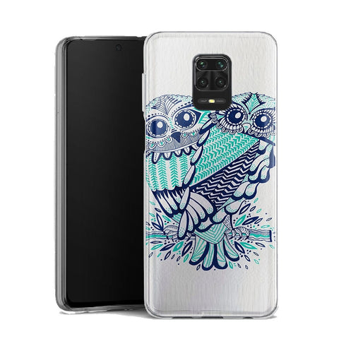 Coque Xiaomi Note 9 Hiboux Turquoises