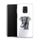 Coque Xiaomi Note 9 Noir dessin Blanc Elephant