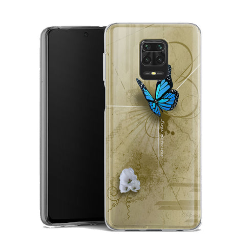 Coque Xiaomi Note 9 Papillon Bleu