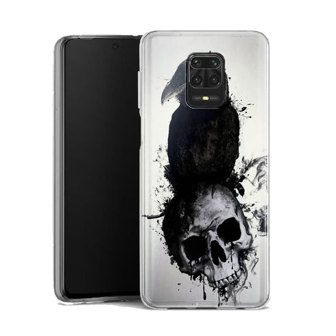 Coque Xiaomi Note 9 Raven and Skull