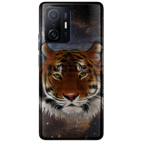 Coque Xiaomi 11T 5G Abstract Tiger | Housse Silicone, Etui antichocs | Motif animal