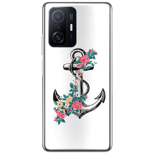 Coque Xiaomi 11T 5G / 11T 5G PRO ancre florale rose