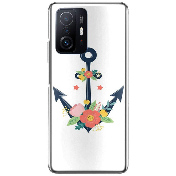 Coque Xiaomi 11T 5G / 11T 5G PRO ancre florale nautique fleurs mignonnes