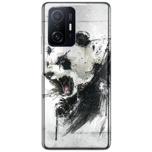 Coque Xiaomi 11T 5G Angry Panda | Housse Silicone, Etui antichocs | Motif animal