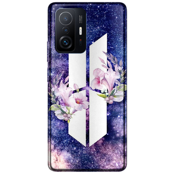 Coque Xiaomi 11T 5G / 11T 5G PRO BTS Army galaxy fleurs