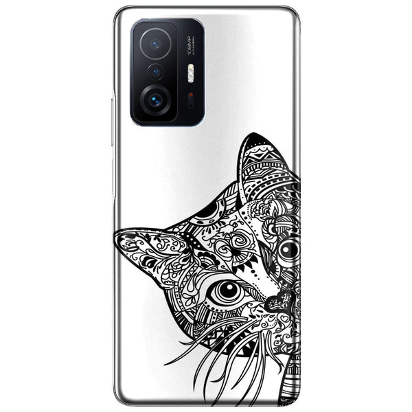 Coque Xiaomi 11T 5G Chat Azteque | Housse Silicone, Etui antichocs | Motif animal