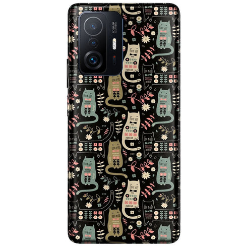 Coque Xiaomi 11T 5G Chat Folk | Housse antichoc | Silicone | Motif Animal de Compagnie