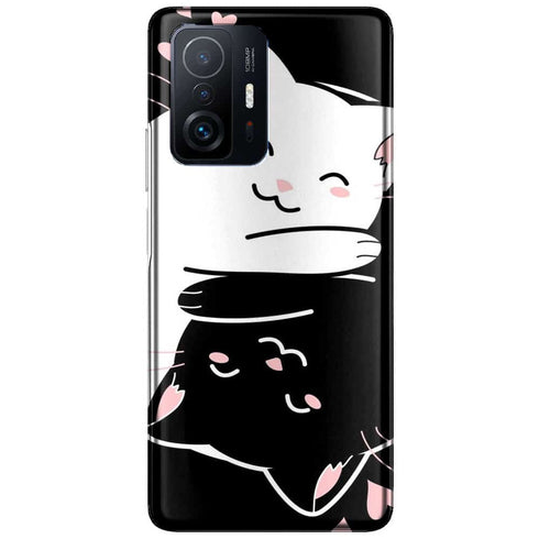 Coque Xiaomi 11T 5G Chats Kawaii Yin et Yang | Housse antichoc | Silicone | Motif Animal de Compagnie
