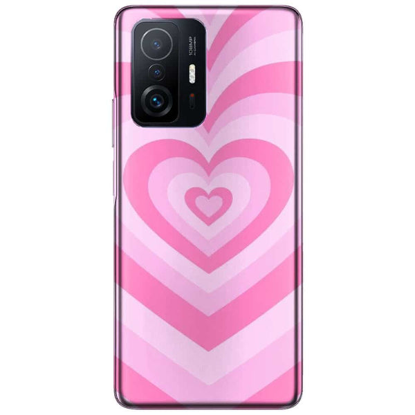 Coque antichoc Xiaomi 11T 5G Coeur Rose Girly | Housse Silicone, etui téléphone Antichoc | Motif d'artiste
