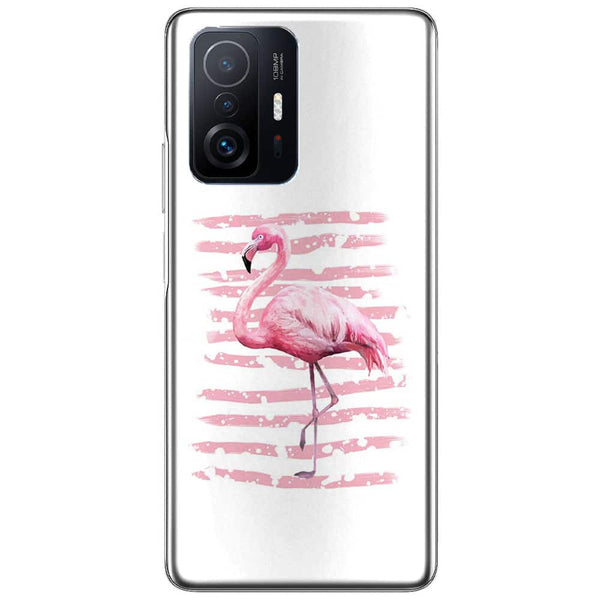 Coque Xiaomi 11T 5G Flamant Rose | Housse antichoc | Etui Silicone | Animal Sauvage